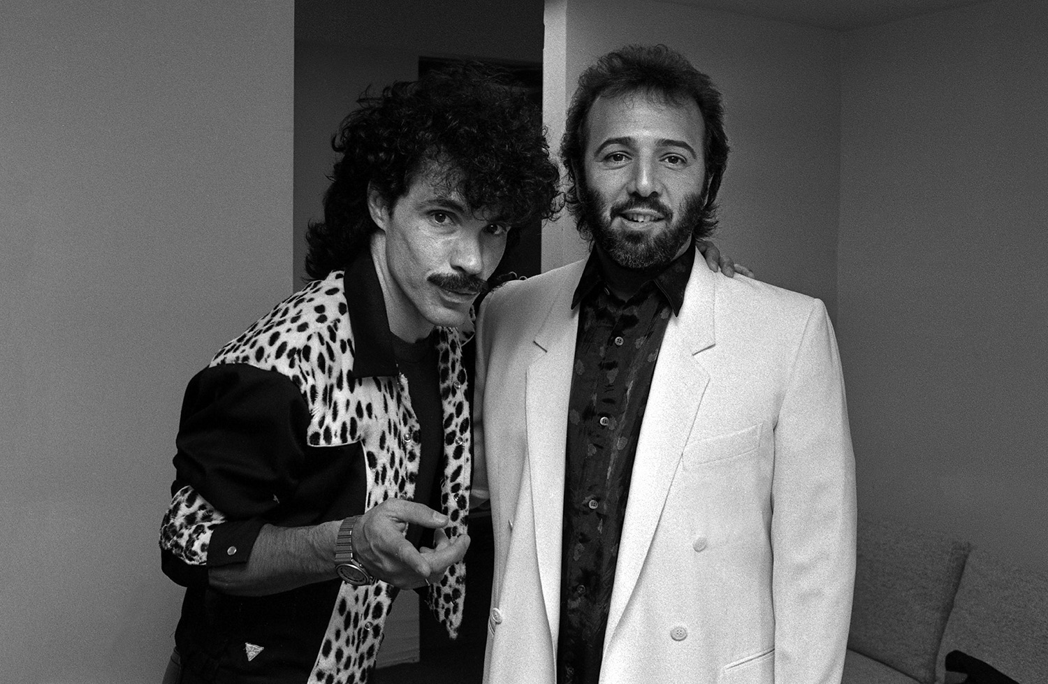 John Oates with Tommy Mottola, 1985